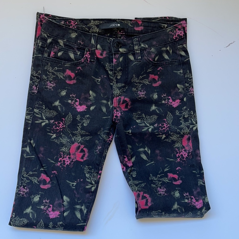 Joe’s Jeans The Skinny Electric Floral Black Skinny Jeans Women’s Size 27 NWT - Picture 7 of 10